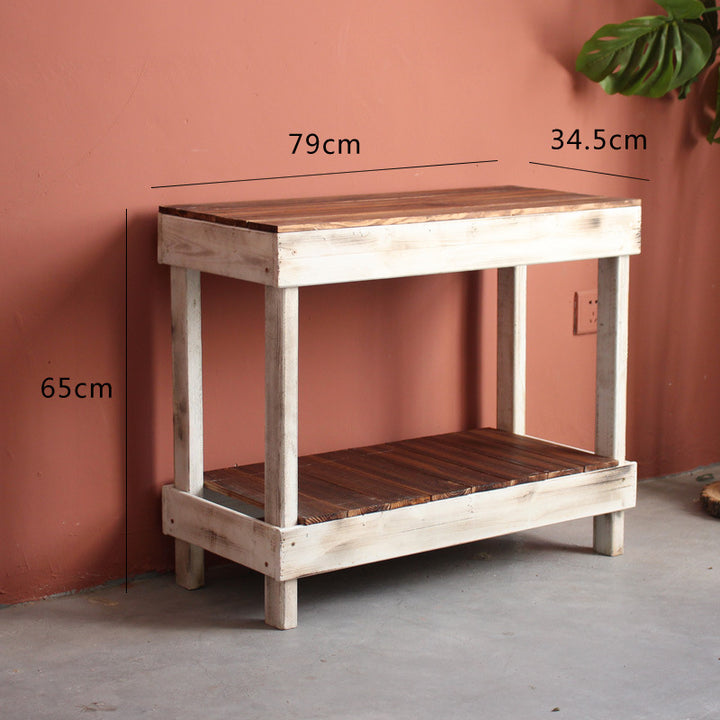 Handmade side table made of solid wood