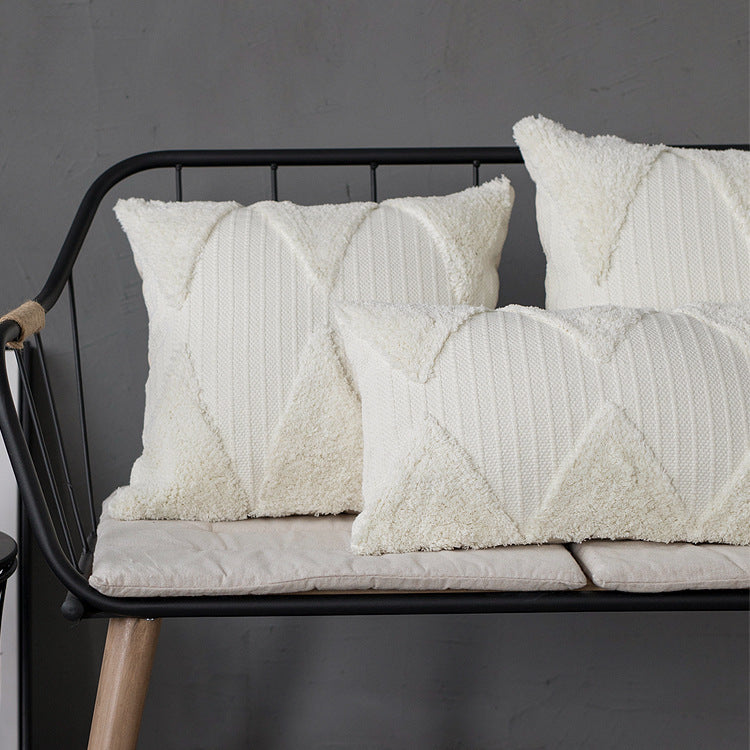 Luxurious decorative cushion with textured tufting surface