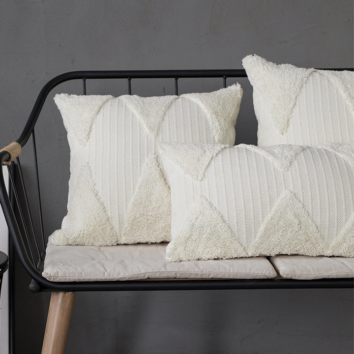 Luxurious decorative cushion with textured tufting surface