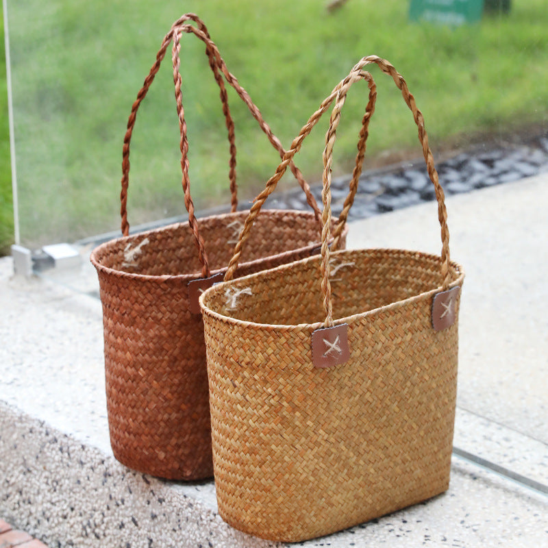 Handcrafted Straw Tote Bag
