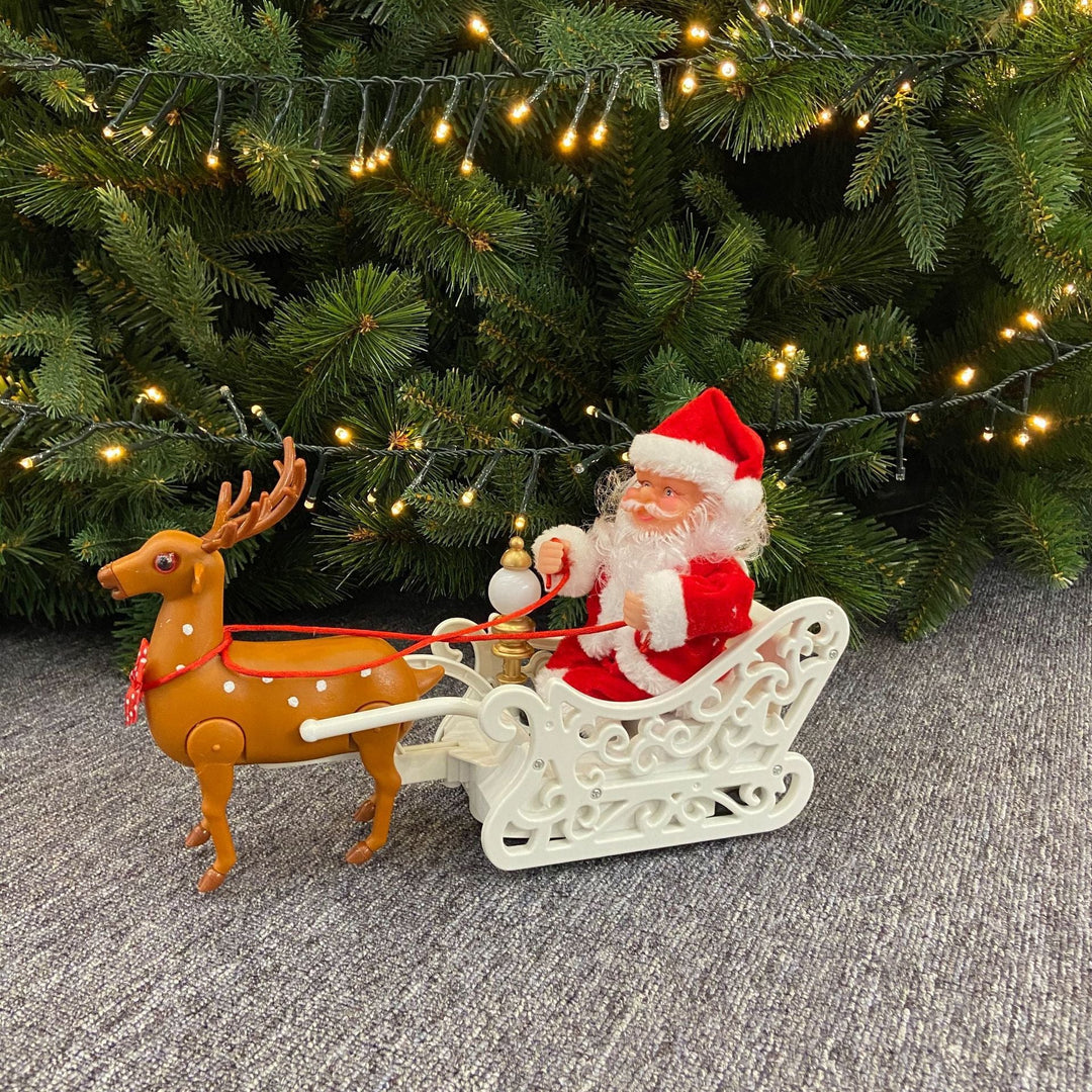 Santa Claus and Reindeer Figures Set