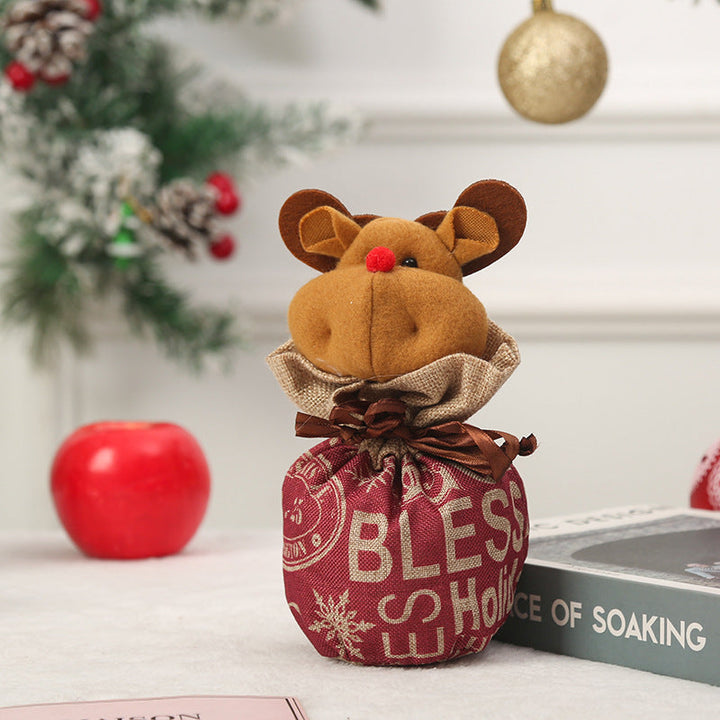 Cute Christmas gift bag in reindeer design