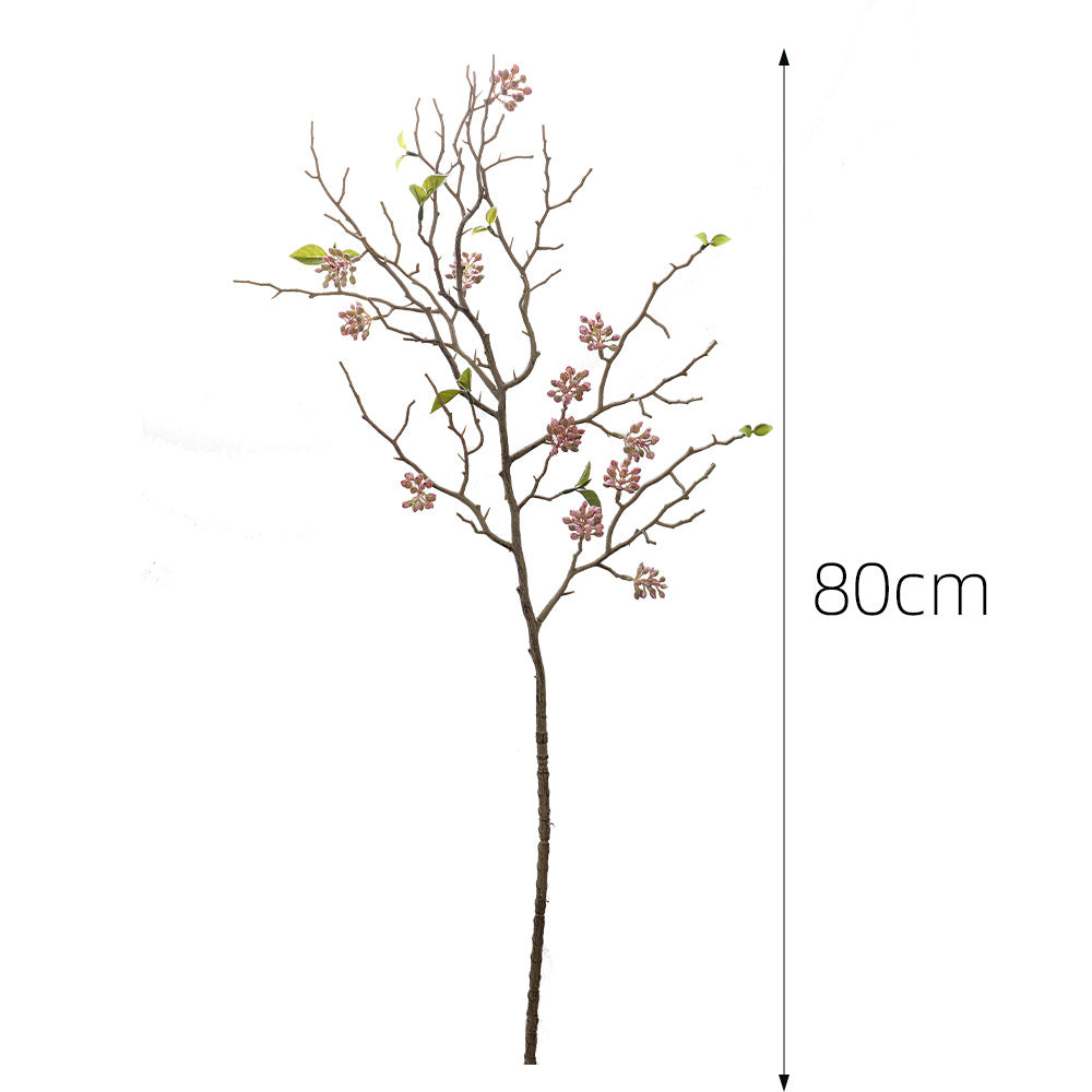 Decorative art branch with lovingly detailed flowers