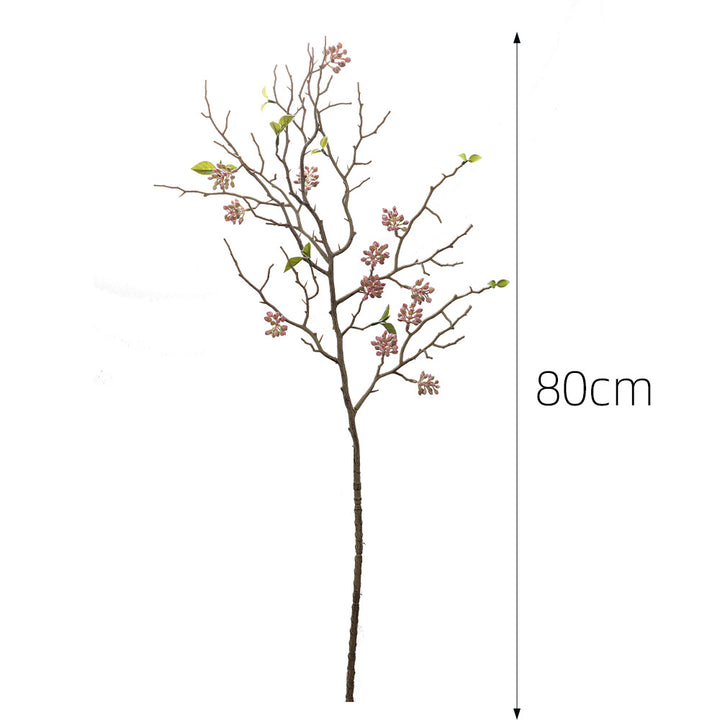 Decorative art branch with lovingly detailed flowers