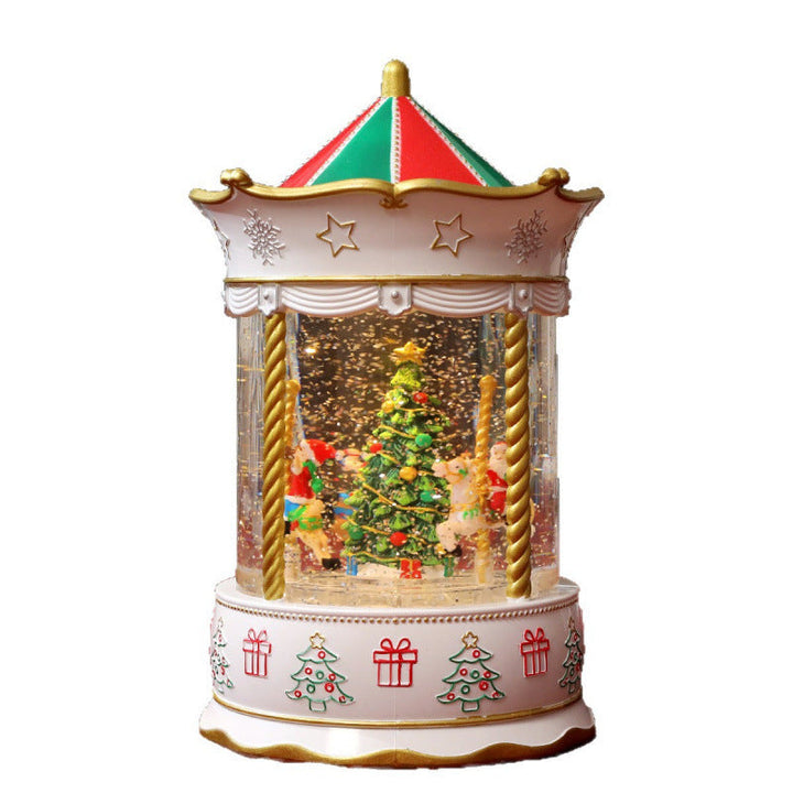 Nostalgic Christmas lantern with moving scenes