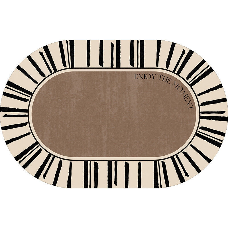 Elegant Oval Floor Mat