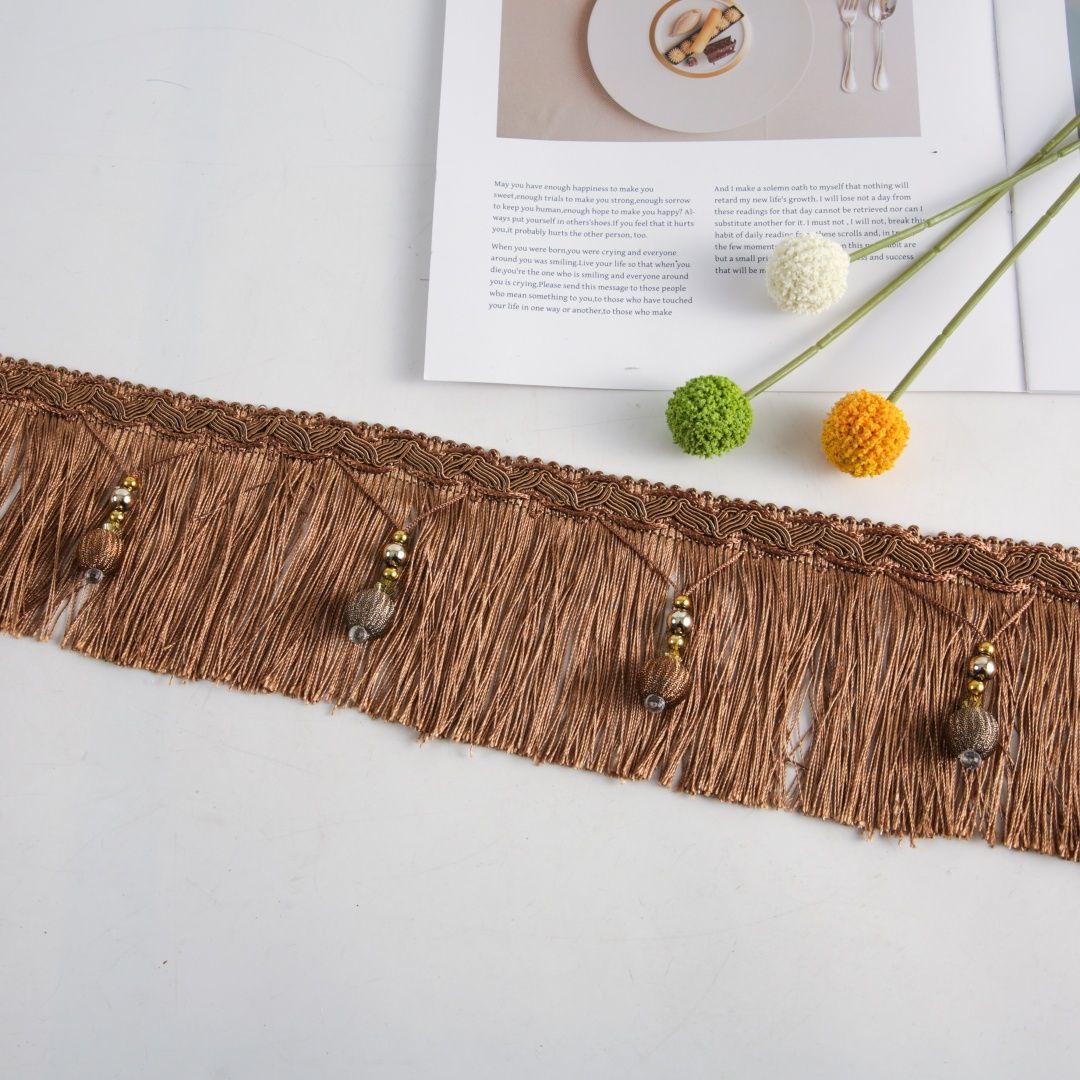 Luxury Fringe Braid with Bead Trim