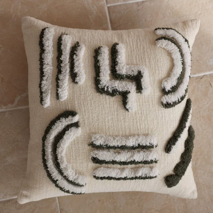 Textured Geometric Accent Pillow