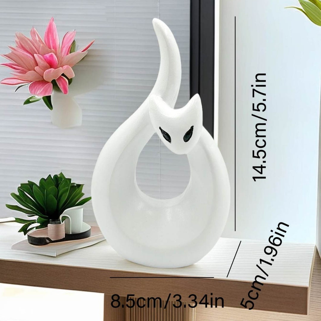 Modern Abstract Cat Figurine