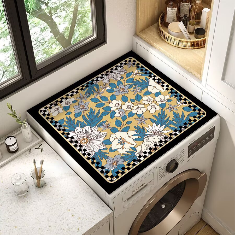 Floral Patterned Laundry Room Top Cover