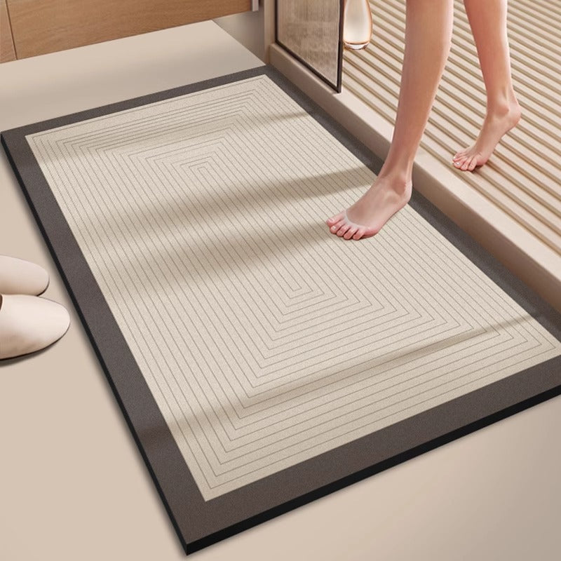 Decorative Floral Embossed Bath Mat