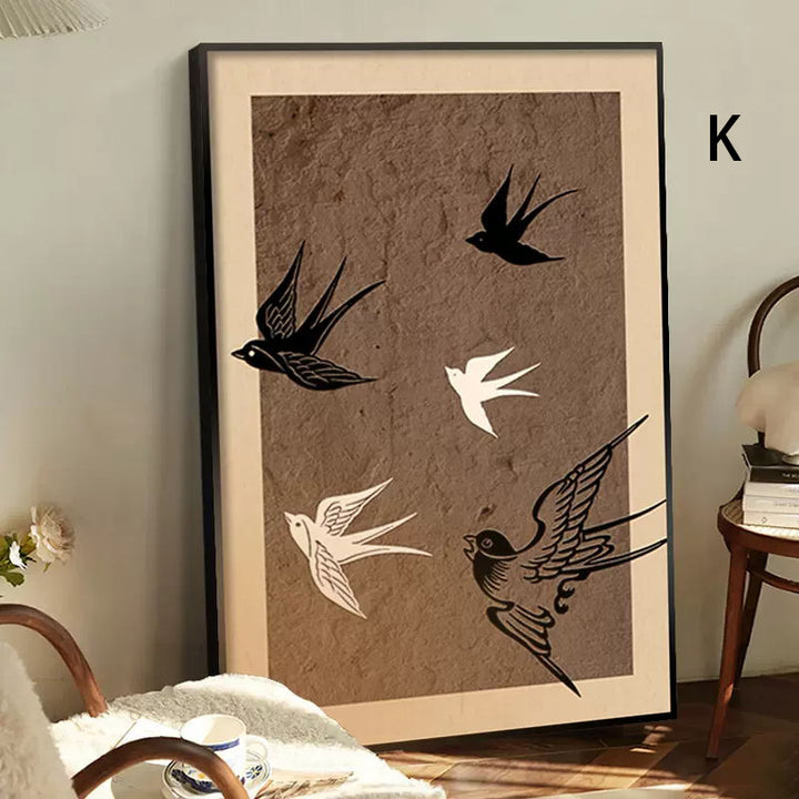 Floral Textured Framed Wall Art