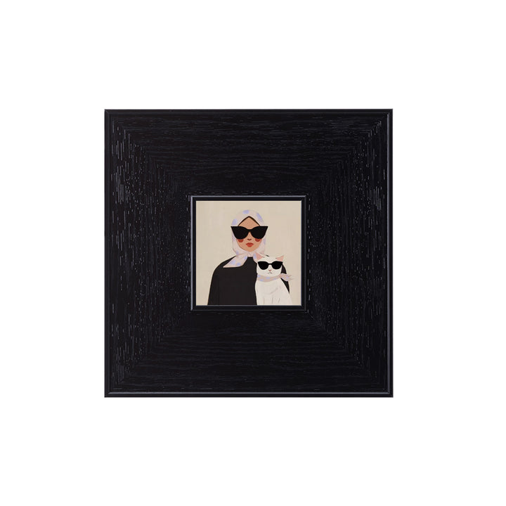 Artistic Framed Fashion Illustration for Home Display