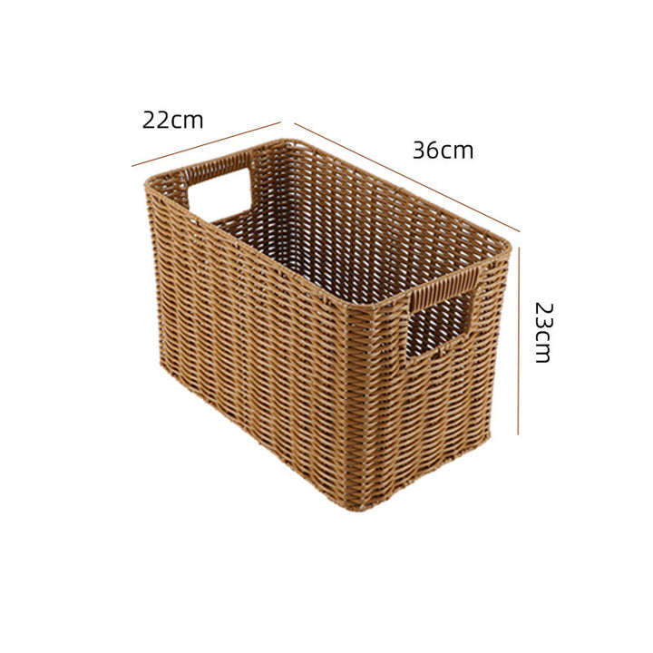 Storage basket made of natural rattan