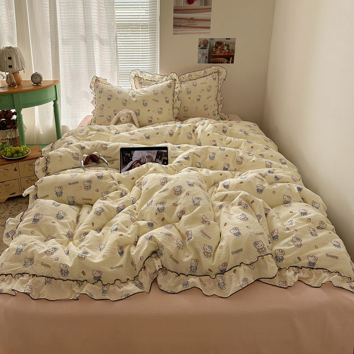 Soft Plush Cartoon-Themed Comforter Set