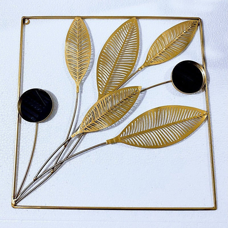 Decorative Metal Wall Art with Leaf Design