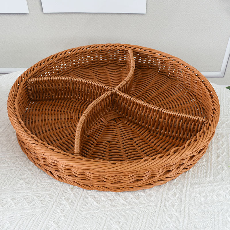 Artisan Woven Round Storage Tray