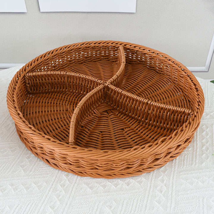 Artisan Woven Round Storage Tray