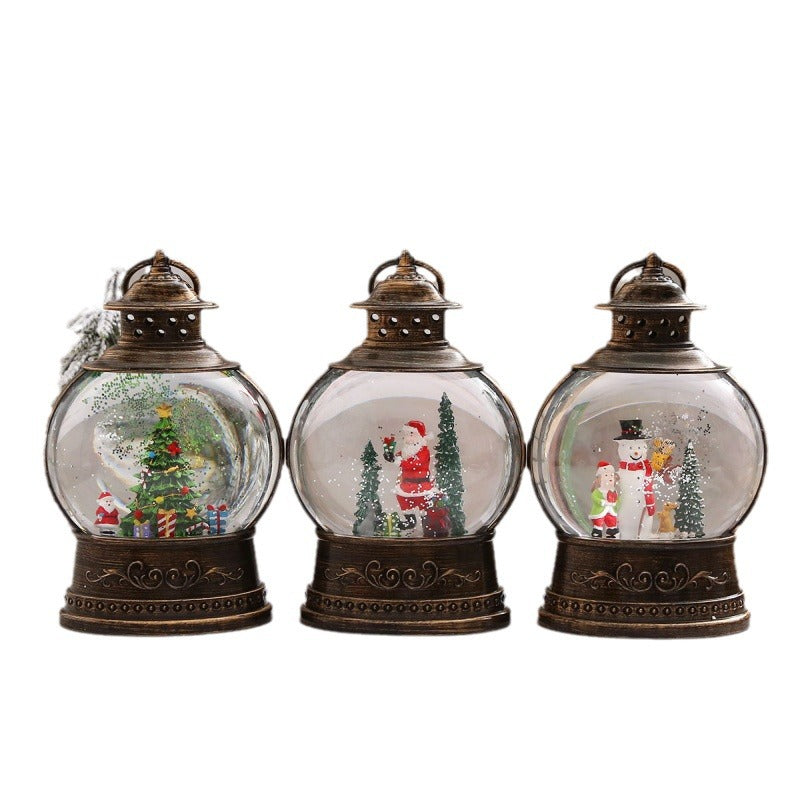 LED Snow Globe Lantern