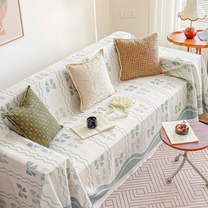Decorative Floral Print Sofa Throw Cover