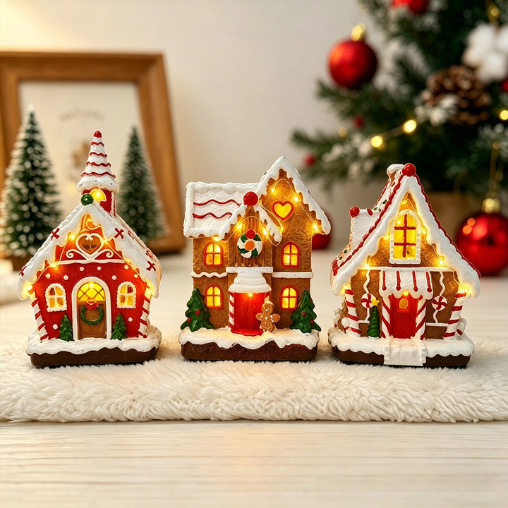 Glowing Christmas Village House