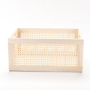 Practical storage basket made of wood