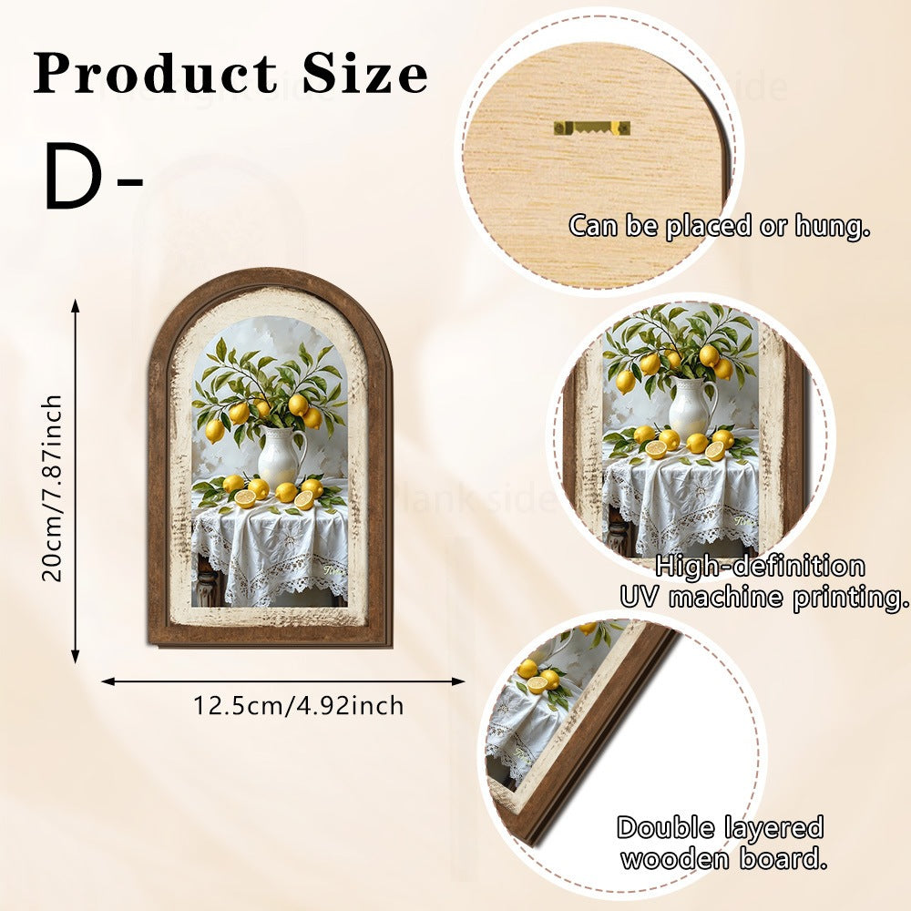 Wall decoration with lemon pattern