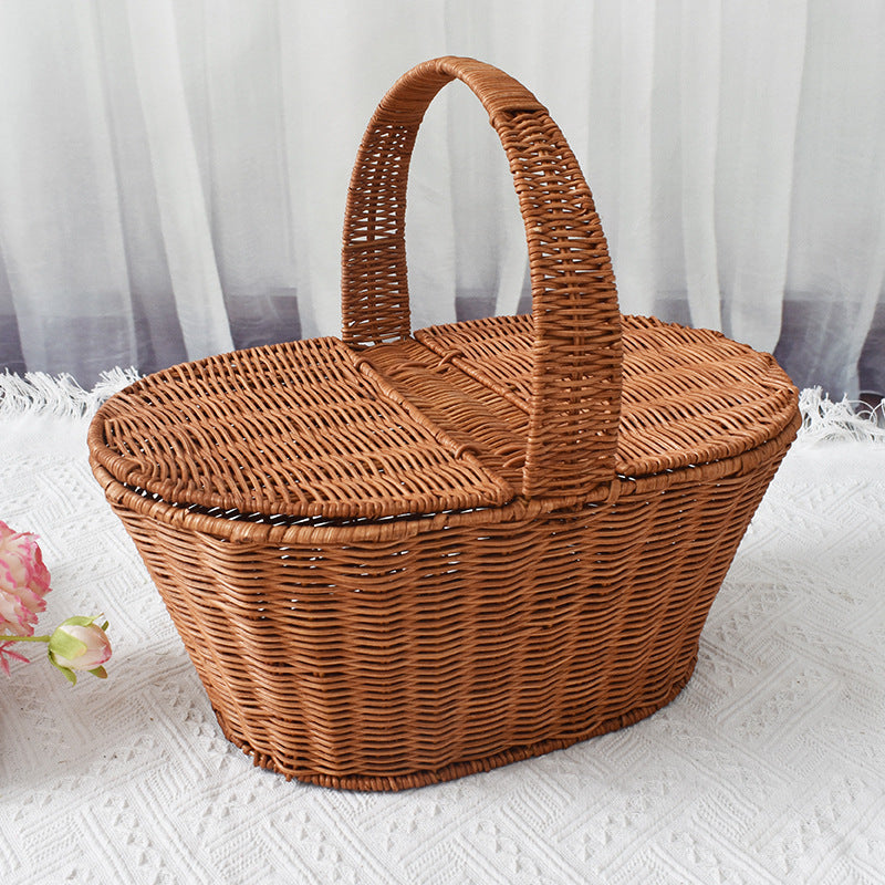 Handcrafted Woven Picnic Storage Basket