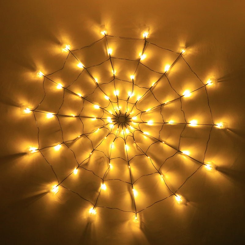 Spiderweb-Net LED wall accent with micro LED lamp array