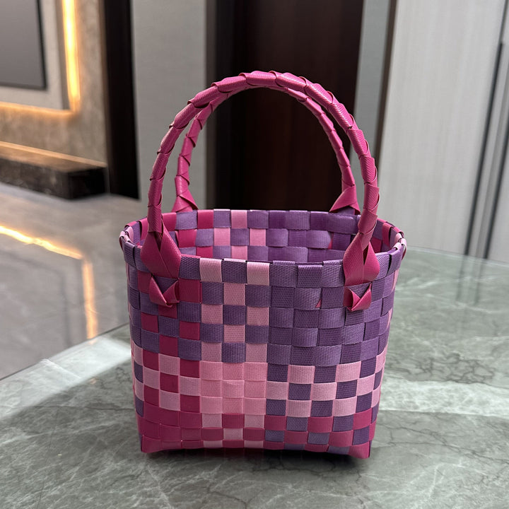 Playful and Colorful Basket Bag