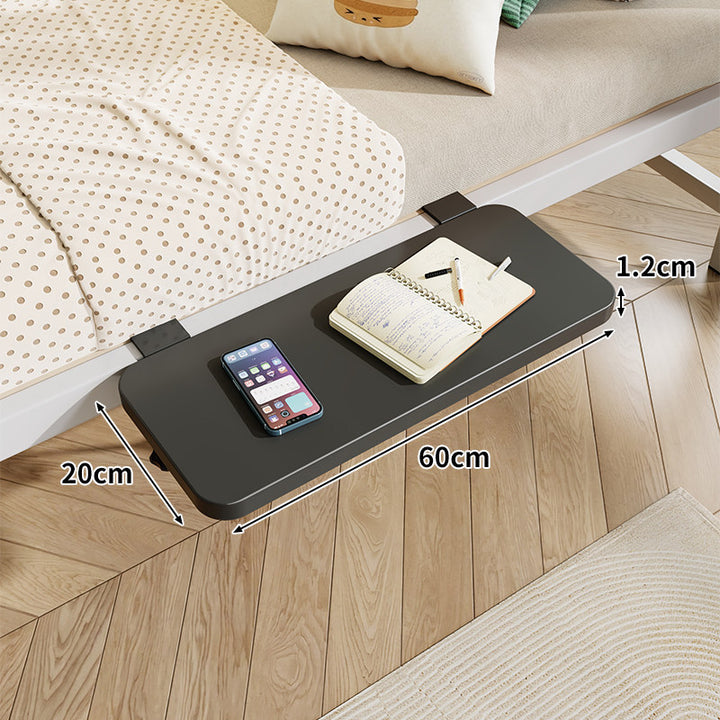 Clamp-On Floating Bedside Shelf with Bamboo Top and Slim Profile