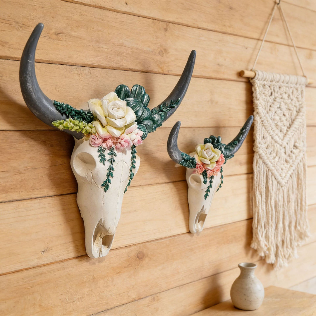 Floral Skull Wall Decor