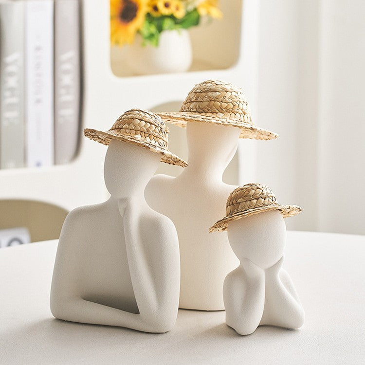 Contemplative Pose Decorative Figurine