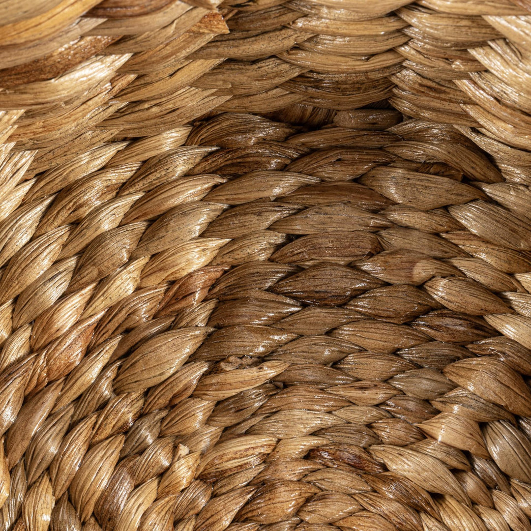Handwoven storage basket with two handles