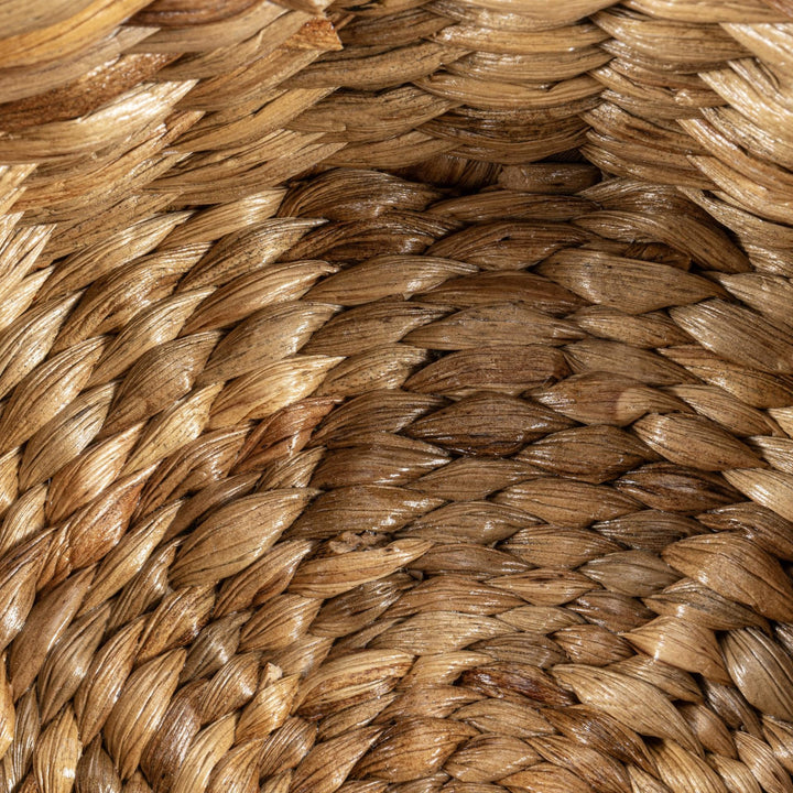 Handwoven storage basket with two handles