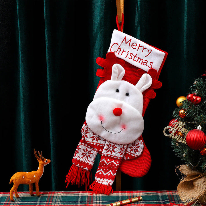 Christmas stocking with snowman motif