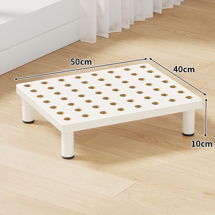 Low-Profile Ventilated Plastic Riser Platform with Anti-Slip Feet