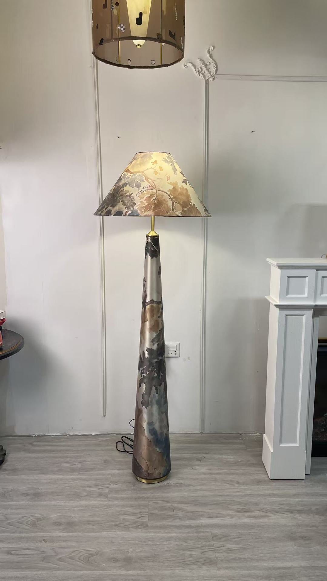 Artistically designed abstract floor lamp