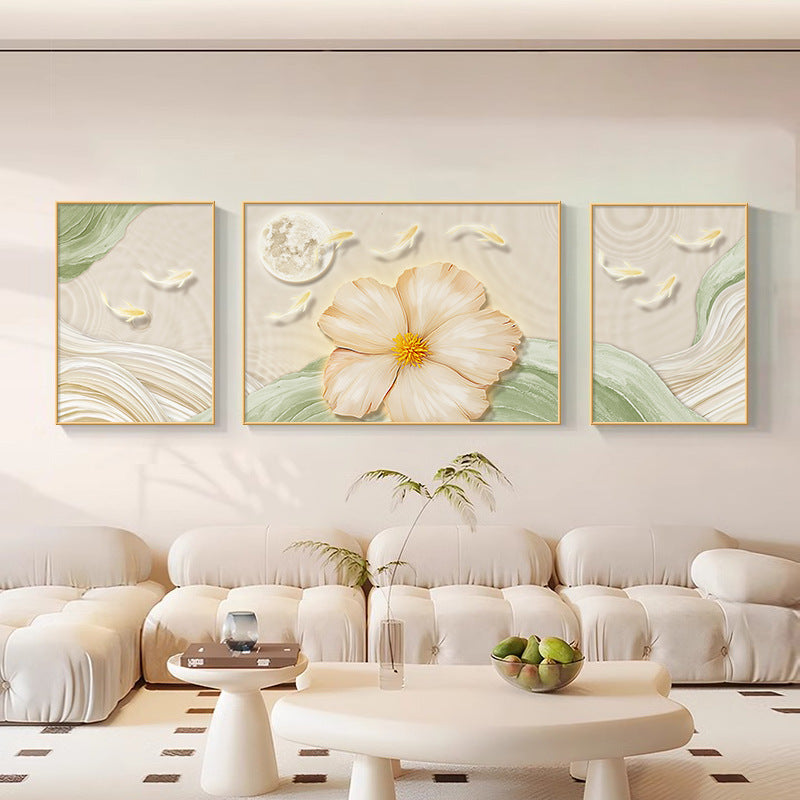 Elegant Floral Triptych Canvas Art