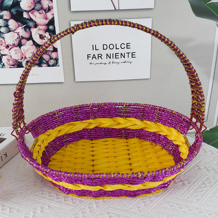 Colorful Decorative Woven Basket