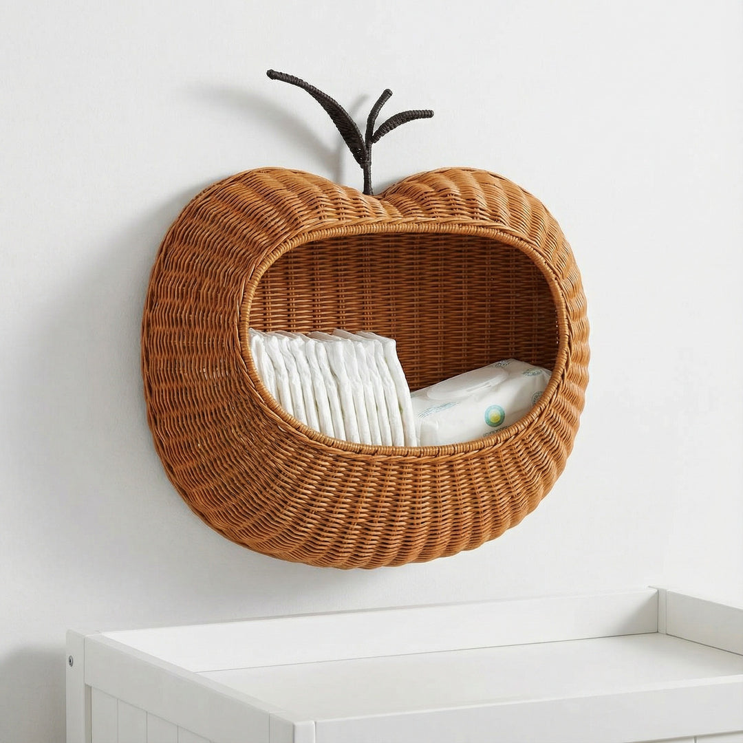 Wall basket in apple shape