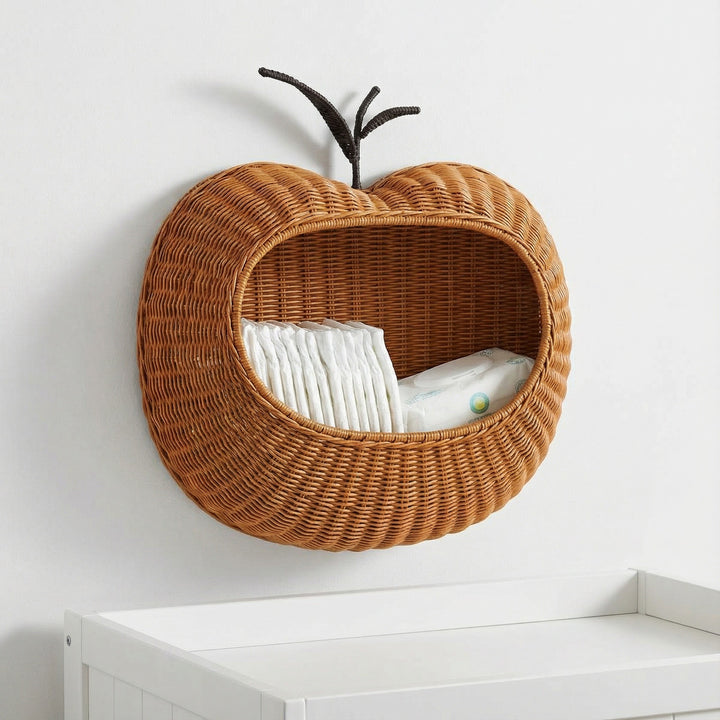 Wall basket in apple shape