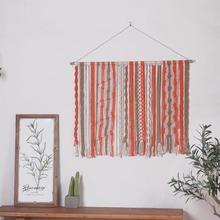 Wall hanging made of woven material