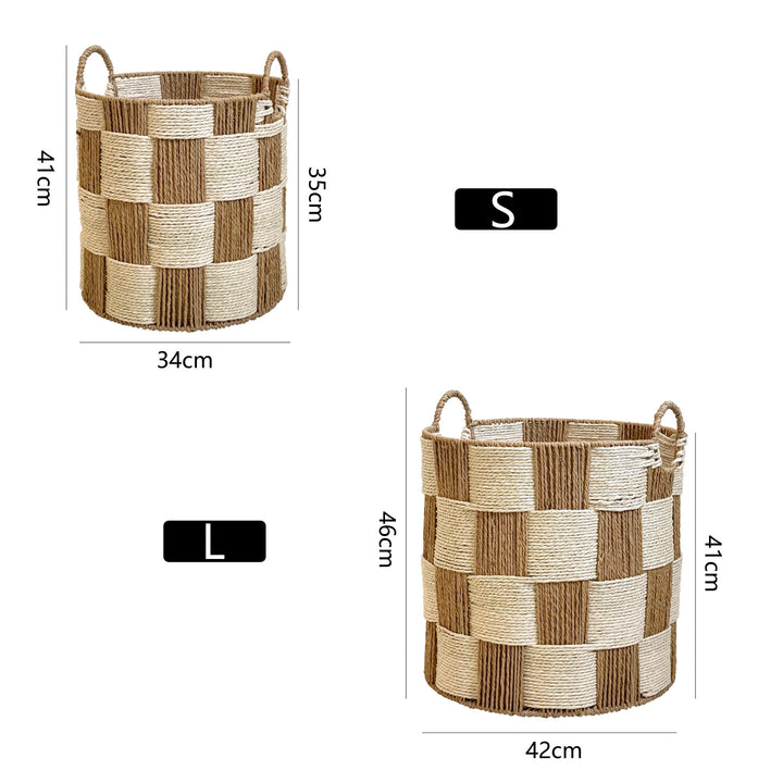 Basket with decorative honeycomb design