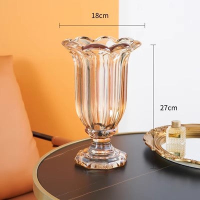 Decorative Sculpted Glass Vase