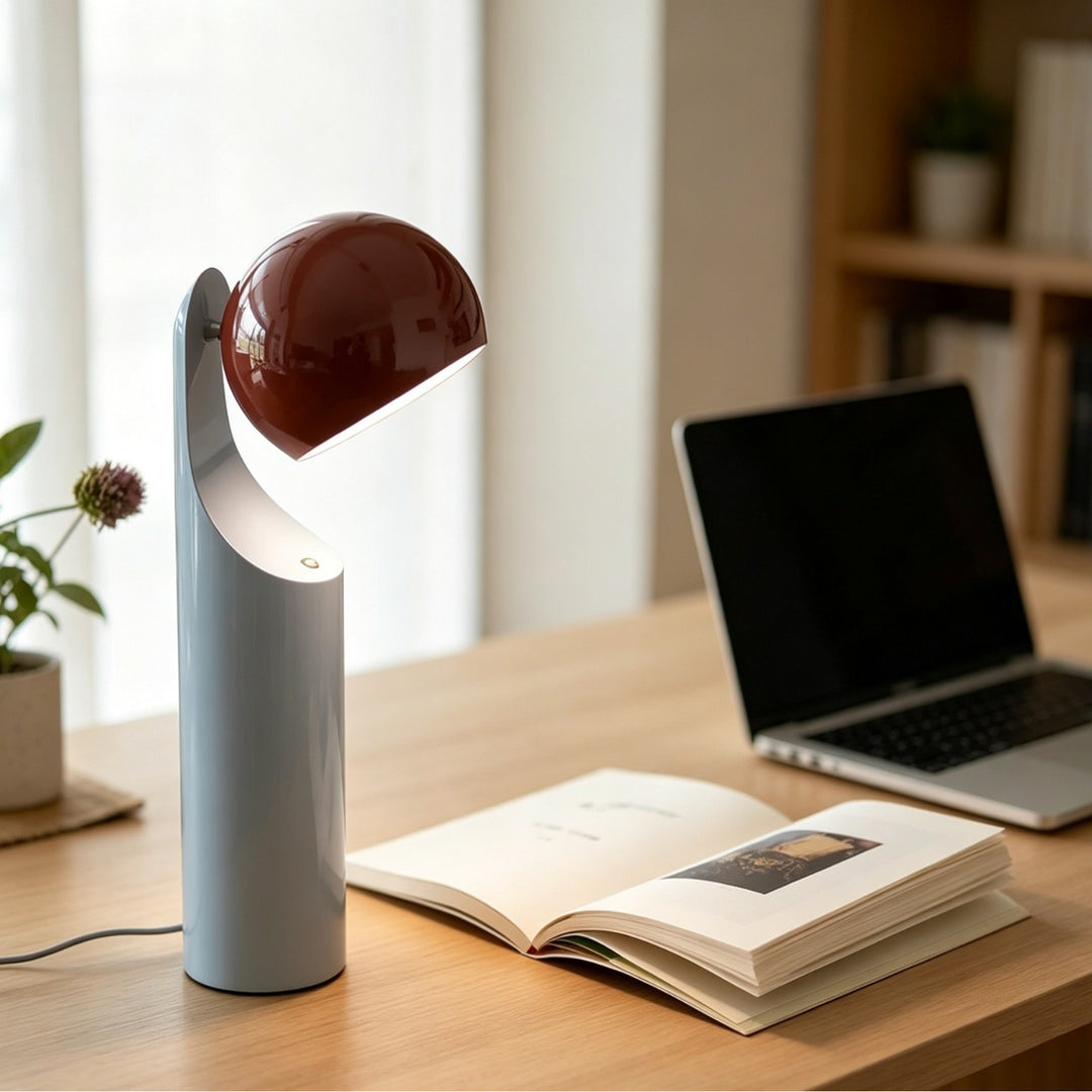 Modern desk lamp with adjustable shade