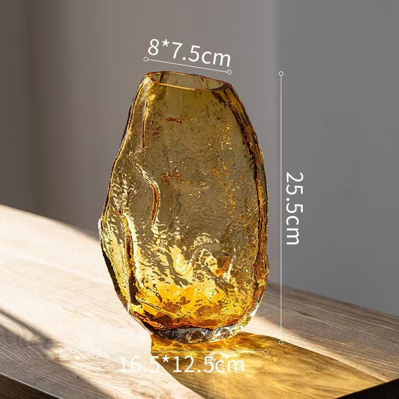 Handcrafted Textured Glass Vase