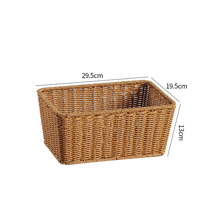 Elegant Handmade Rectangular Woven Storage Basket