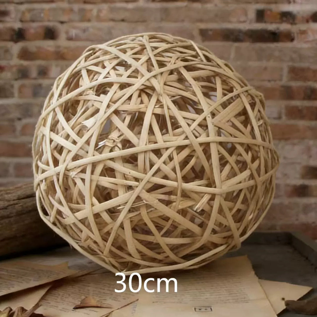 Decorative natural material decor ball