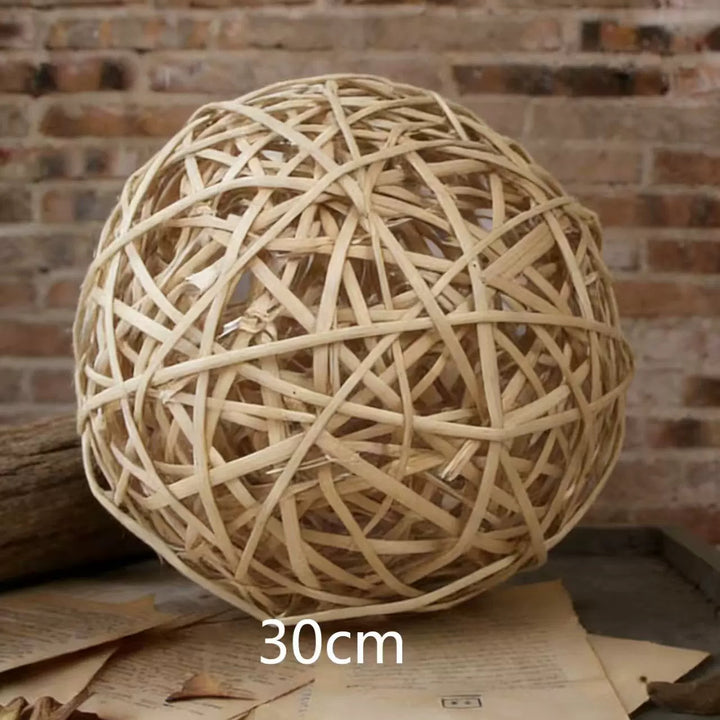 Decorative natural material decor ball